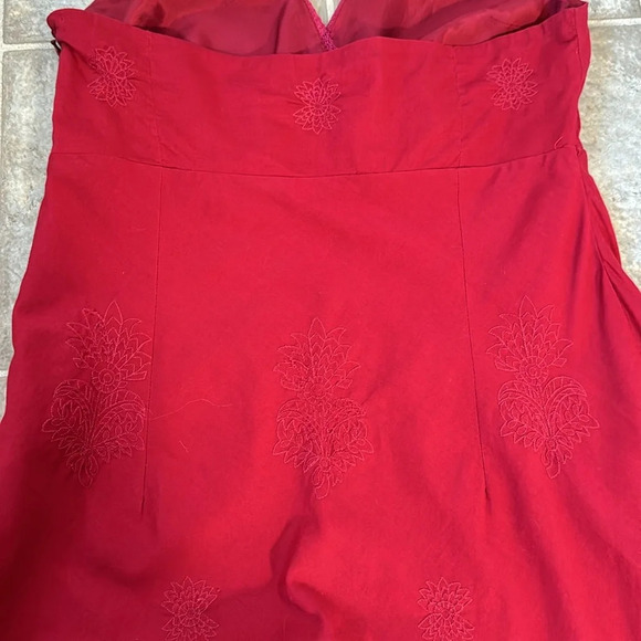 J.Crew Halterneck Embroidered A-line Midi Dress in Wine color Small/Medium - Picture 9 of 13